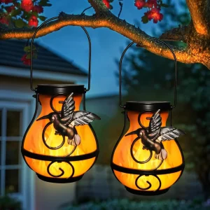 Solar Hummingbird Lantern Set