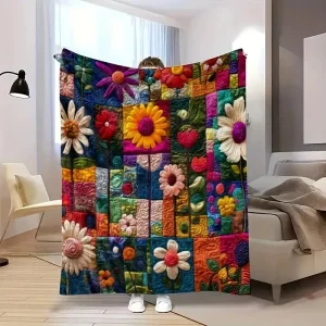 Bohemian Floral Throw Blanket