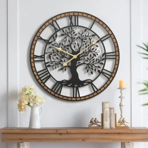 Rustic Tree of Life Clock