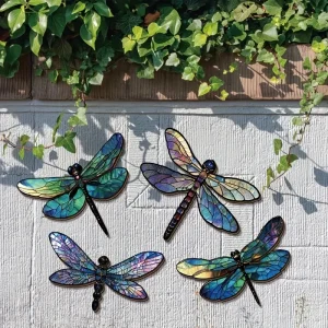 Wooden Dragonfly Wall Art Set
