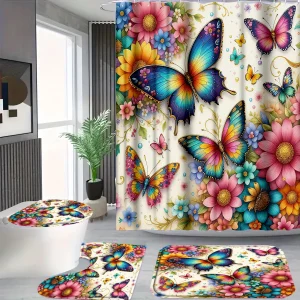 Butterfly Floral Shower Set