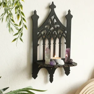 Gothic Wooden Wall Shelf