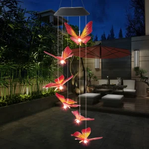 Solar Butterfly Wind Chime
