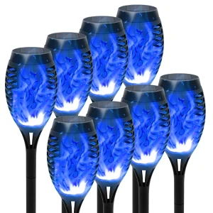 Blue Solar Torch Lights