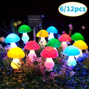 Solar Mushroom Garden Lights